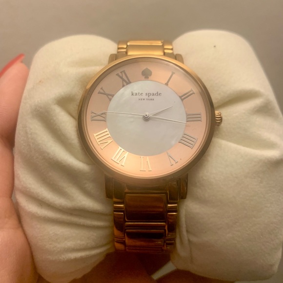 Kate Spade Rose Gold watch with pink marble face - Picture 2 of 4